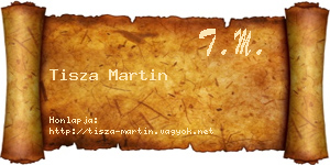 Tisza Martin névjegykártya
